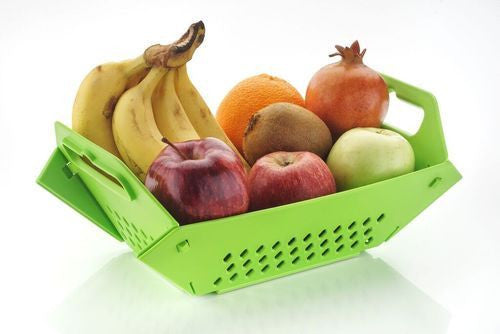 Chopping board cum foldable fruit basket